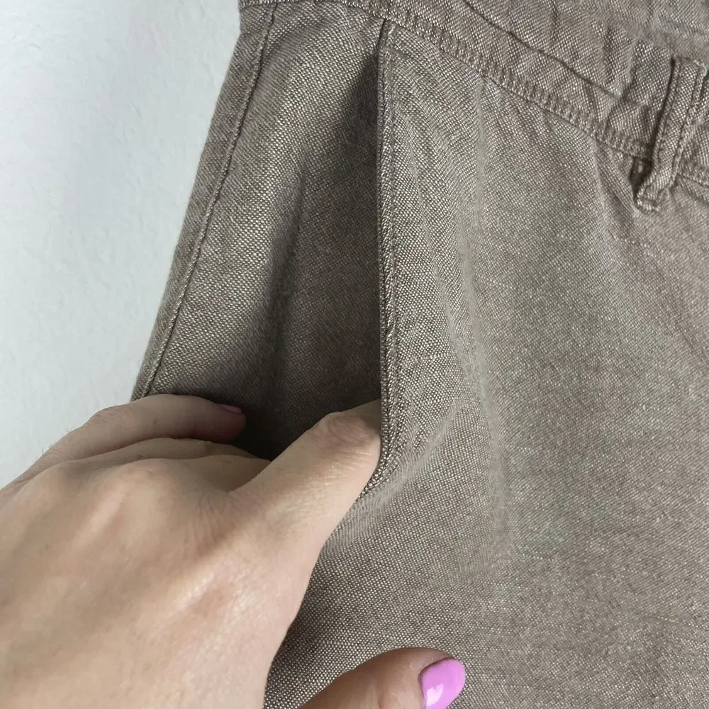 Woman’s GAP Linen Blend Brown Slim Pants Size‎ 31x32​​​​